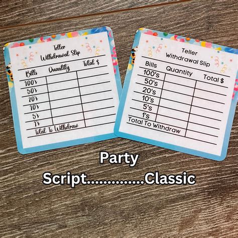 Teller Slips, Laminated Bank Slip, Reusable Teller Slip, Cash Breakdown ...