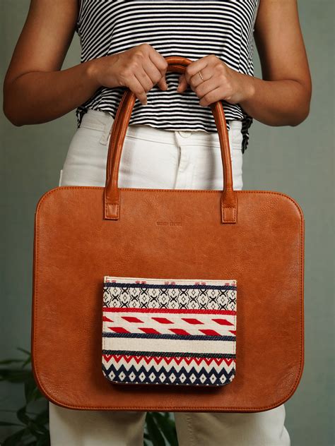 Tan Handcrafted Beatrice Laptop Bag – Miri