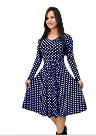 Buy KRUTIKSHA CREATION Women's Polka Dot Crepe Regular Fit Round Neck ...