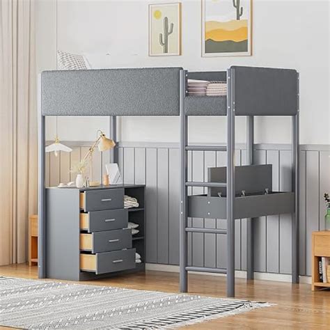BEDGJH Loft Bed, Multifunctional Loft Bed, Twin Size Loft India | Ubuy