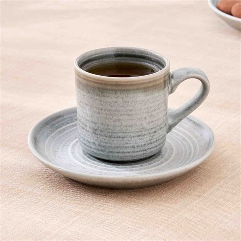 Buy Natura Grizzle Stoneware Cup and Saucer - 220ml from Home Centre at ...