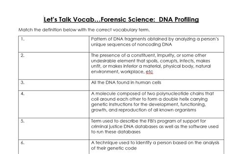 Forensic Science DNA Worksheet 的图像结果