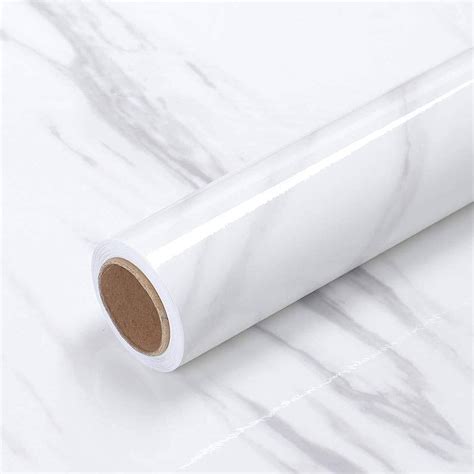 Awestuffs Premium White Marble Glossy Marble Furniture Film Interior ...