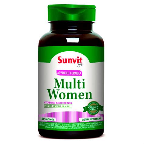 Multivitaminico Para Mujer, Multi Women, 60 Tabletas, Marca Sunvit | Tremus