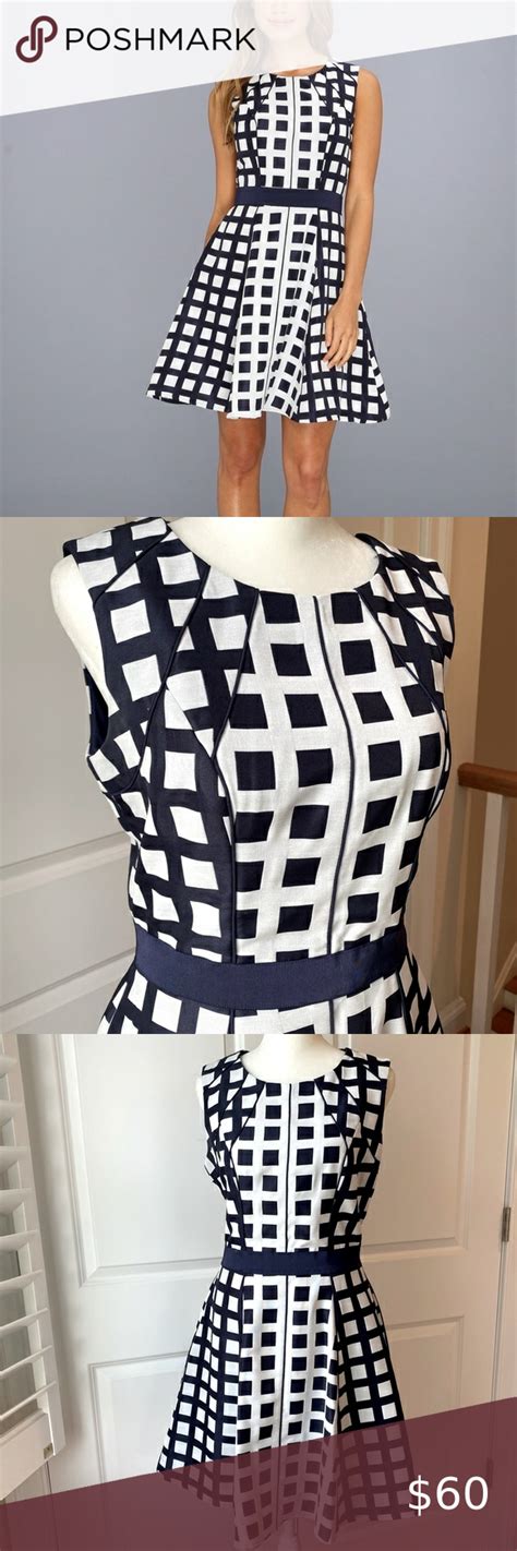 Jessica Simpson geometric fit and flare dress | Fit and flare dress ...