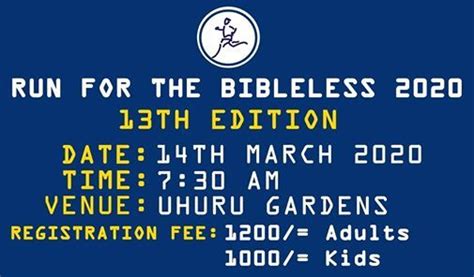 Run For The Bibleless 2020, Uhuru Gardens, Nairobi, 14 March 2020 ...