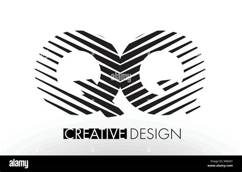 QQ Q Q Lines Letter Design with Creative Elegant Zebra Vector ...