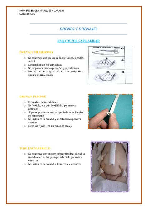 Tarea- Drenes Y Drenajes- Ericka Marquez Huarachi- Subgrupo 5 ...