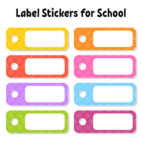 Premium Vector | Set stickers for school empty template name tags gift labels perfect for ...