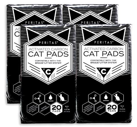 Buy PERITAS Activated Carbon Cat Pads for Breeze Tidy Cat Litter System ...