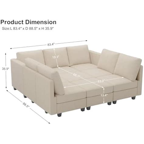 Belffin Corduroy Modular Sectional Sofa 9 Seat India | Ubuy