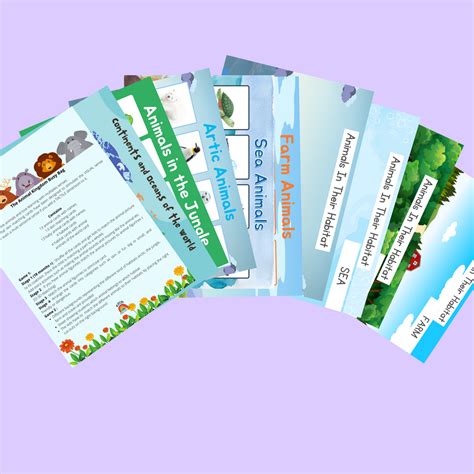 Matching Animal Cards ( Skin, Baby and Habitat Matching) – KiDIYs