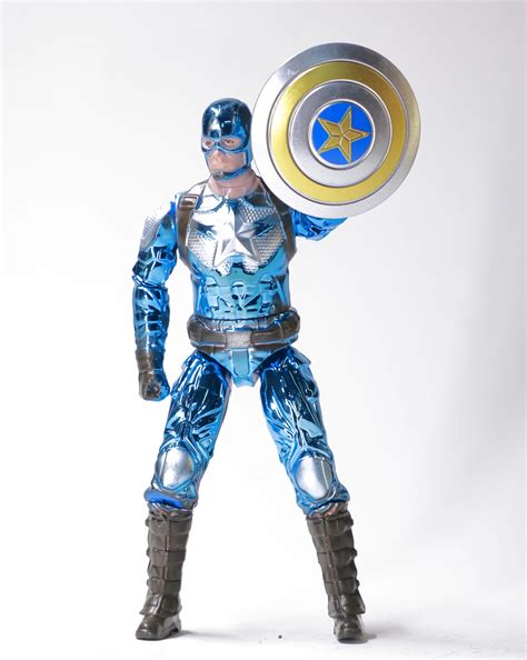 Captain America - Metallic Mini Action Figure – Memory Lane