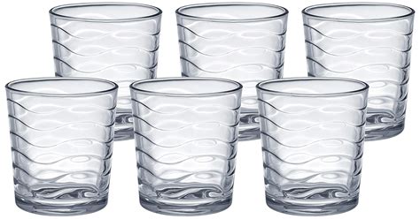 Amazon Brand - Solimo Lana Whisky Glass Set, 285ml, Set of 6 ...