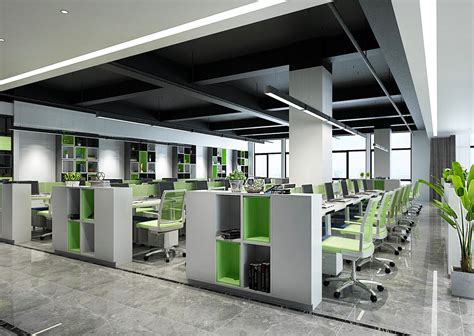 房地产公司办公室装修设计效果图_岚禾设计