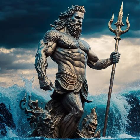 Greek God Poseidon Art 4k - Etsy Israel