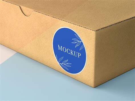 Box sticker mockup Images - Free Download on Freepik