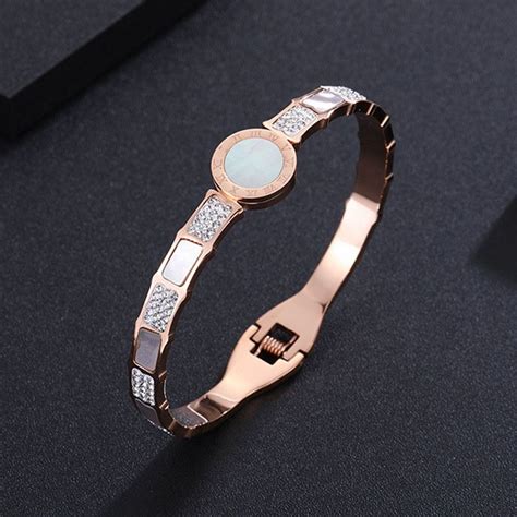 Buy Designs & You Stainless Steel Rose Gold Plated Mother Of Pearl ...