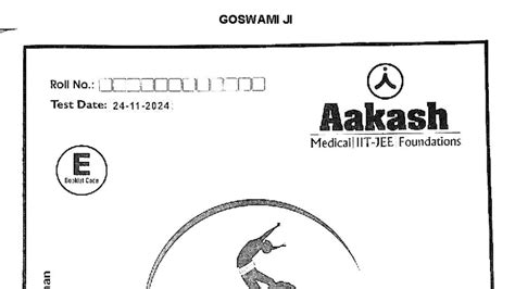 GOSWAMI JI All India Aakash Test Series for NEET 2025 - Test No. 2 ...