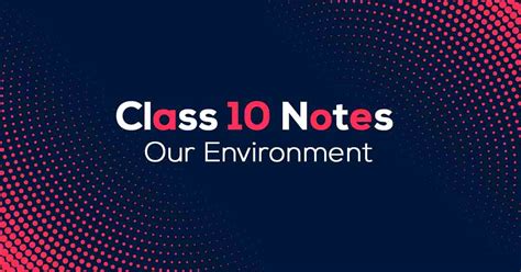 Class 10 Chapter Our Environment Notes 的图像结果