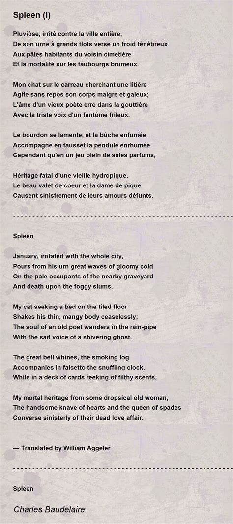 Spleen (I) Poem by Charles Baudelaire - Poem Hunter