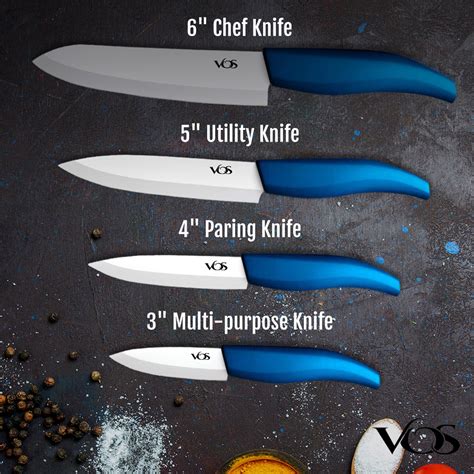 Ceramic 4 Pcs Knife Set with Knives Holder – Vosknife