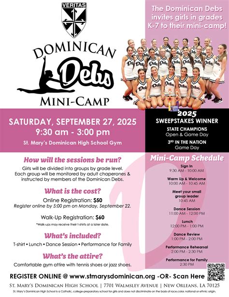 Dominican Debs Mini-Camp - St. Mary's Dominican High School
