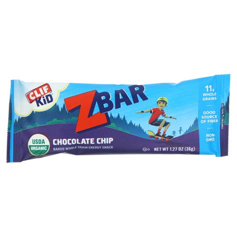 Clif Bar, Clif Kid, Organic Z Bar, Chocolate Chip, 18 Bars, 1.27 oz (36 ...