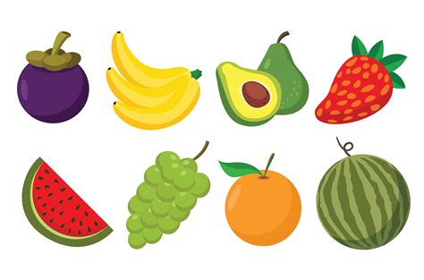 Best 36+ Free Set Of Funny Cartoon Fruit Design Vector Material