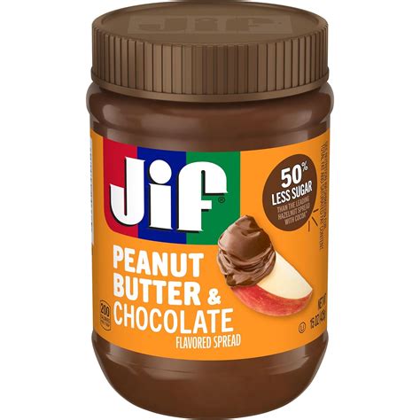 Amazon.com : Jif Peanut Butter & Chocolate Flavored Spread, 15 Oz. Jar ...