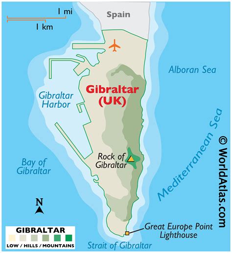 Gibraltar Large Color Map