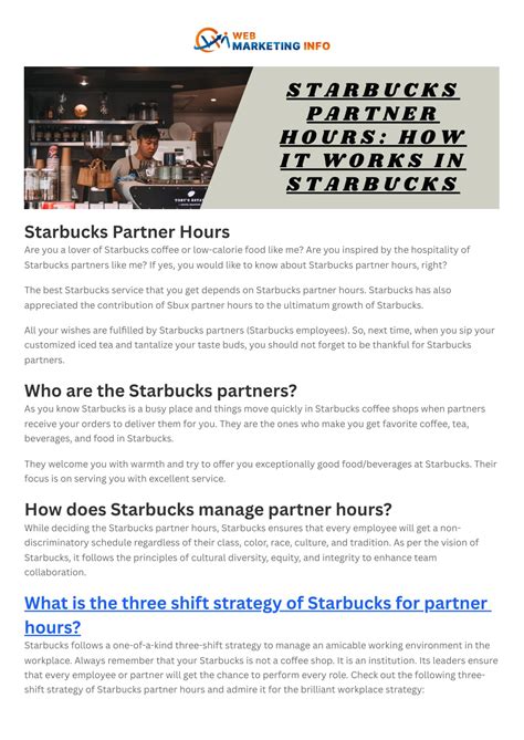 PPT - What is Starbucks Partner Hour and how it works at Starbucks ...