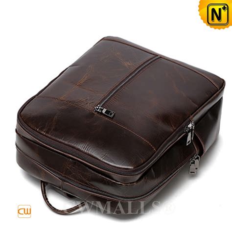 CWMALLS® Vintage Leather Laptop Backpack CW907010