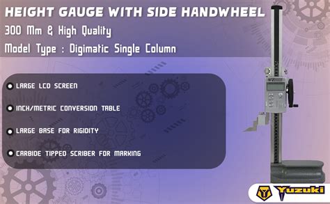 Yuzukiâ„¢ Dschg300 Digimatic Single Column Height Gauge With Side ...