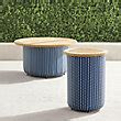 Harper Wicker Storage Tables in Indigo Finish | Frontgate