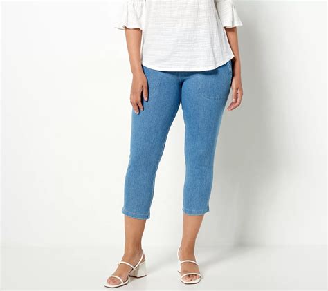 "As Is" Women with Control Prime Stretch Denim Petite Crop Pants - QVC.com