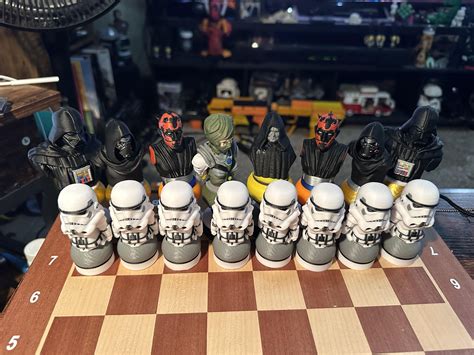 Star Wars chess set I printed : r/3Dprinting