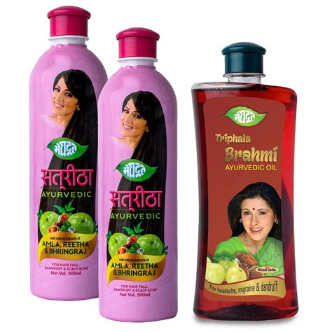 Buy Meghdoot Ayurvedic Combo Pack of Satreetha Shampoo 1000ml + Trifala ...