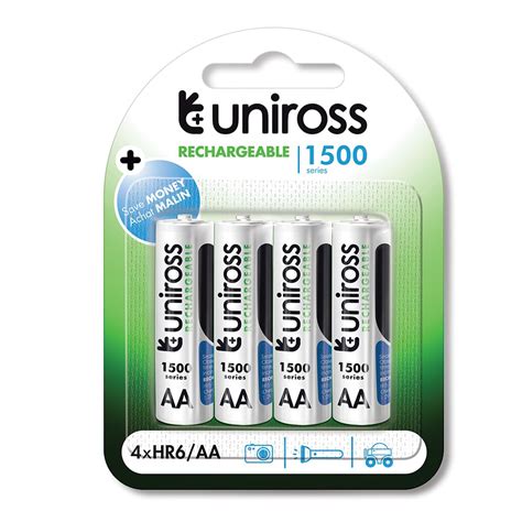 Uniross Eveready Ni Mh Aa Rechargeable Battery 1500 Series Ultra ...