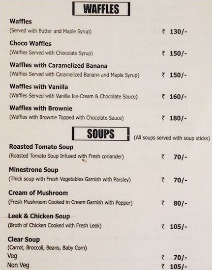 Menu of Cafe Markiv's, Churchgate, Mumbai - magicpin