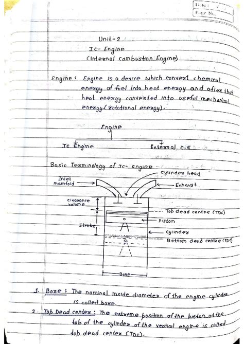 IC Engine Notes (ENG101) - Comprehensive Overview of Engine Mechanics ...
