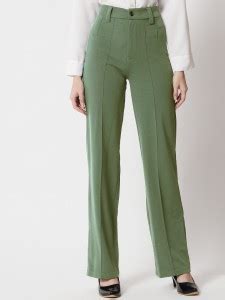 KOTTY Regular Fit Women Green Trousers - Buy KOTTY Regular Fit Women ...