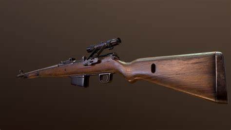 3D model Snipe Gewehr 41 WW2 german Rifle witch scope PBR VR / AR / low ...