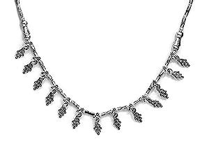 Buy AyA Fashion Silver Oxidised German Silver Necklace for Women at ...