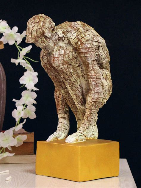 Buy | Beige Thinking Man Idol Statue Decorative | Tied Ribbons