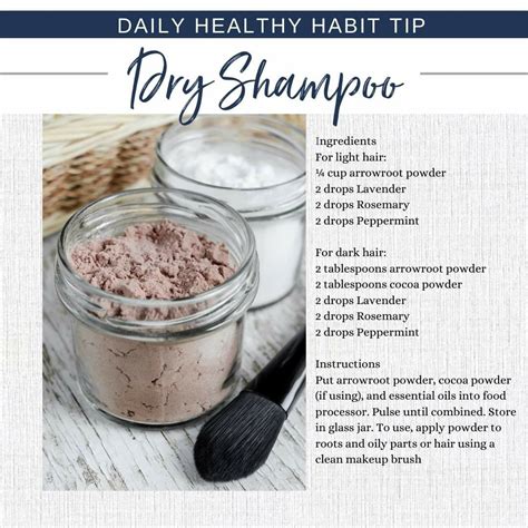 How to make dry shampoo with arrowroot powder and essential oils for ...