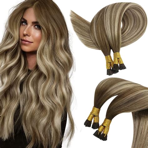 Amazon.com : Sunny Balayage I Tip Real Hair Extensions Cold Fusion I ...