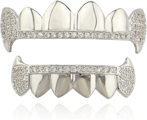 OOCC 18K Gold Plated Hip Hop Teeth Grillz Caps Iced India | Ubuy