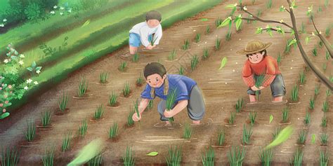 地里劳作的农民插画图片下载-正版图片401715342-摄图网