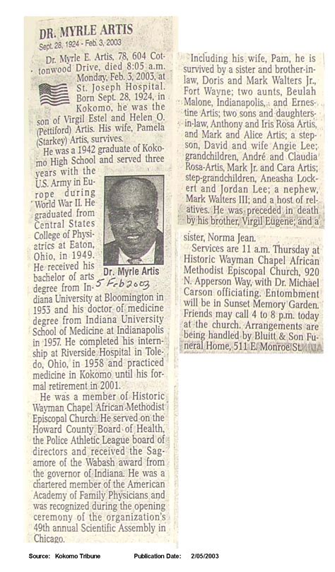 Kokomo Tribune Obituaries - Kokomo, Indiana